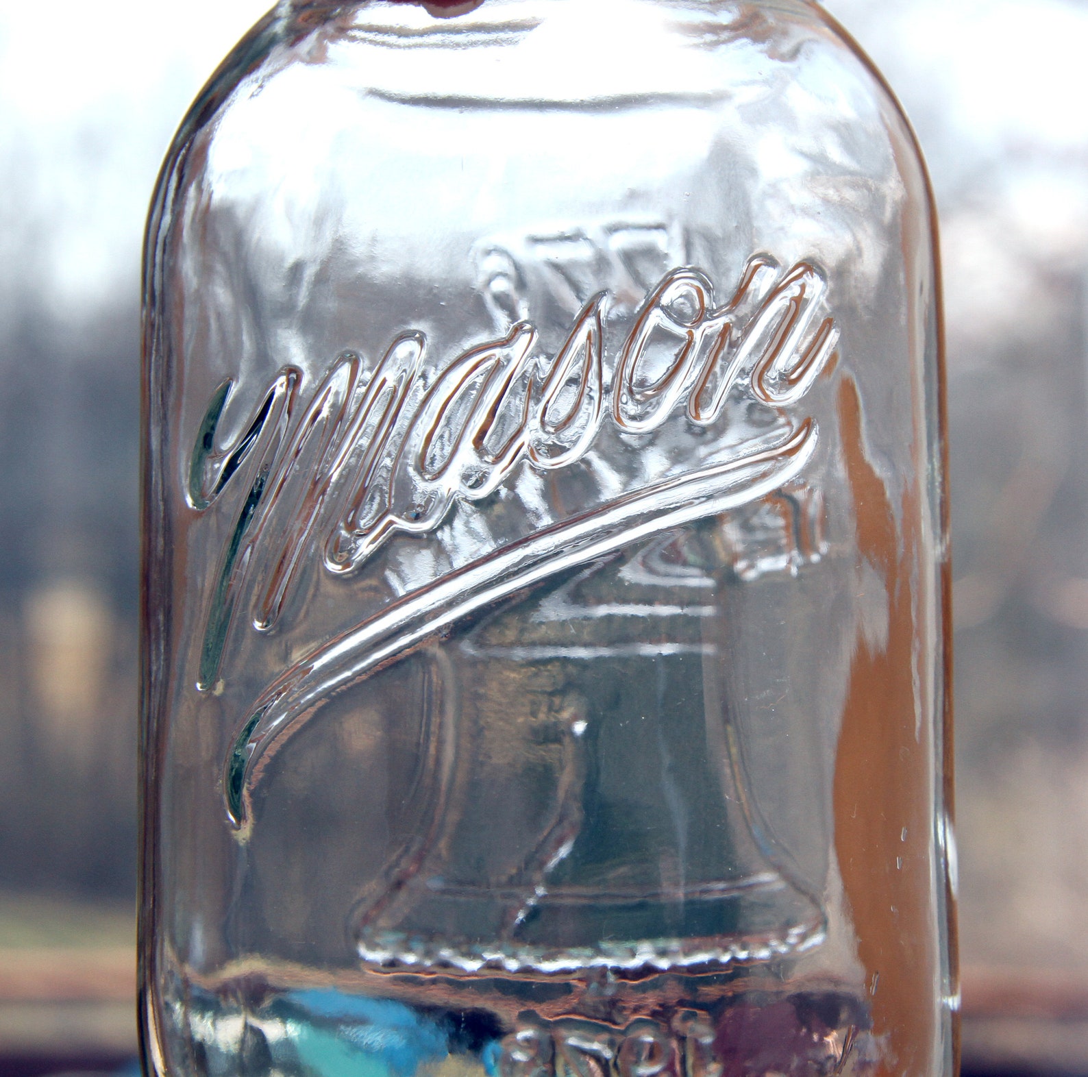 2 Bicentennial 17761976 Mason Jars With Liberty Bell Design Etsy