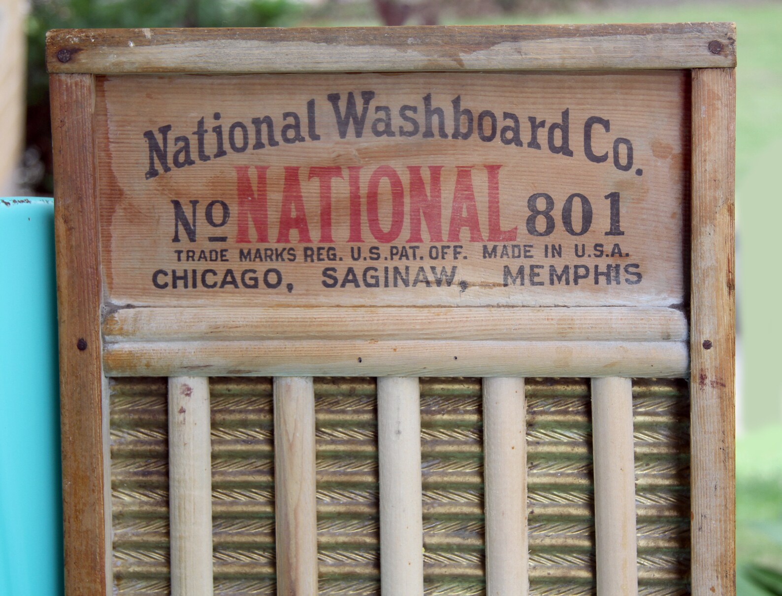Vintage National Brass Washboard 801 the Brass Etsy