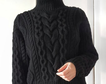 100% Cashmere Cable Knit Oversized Sweater