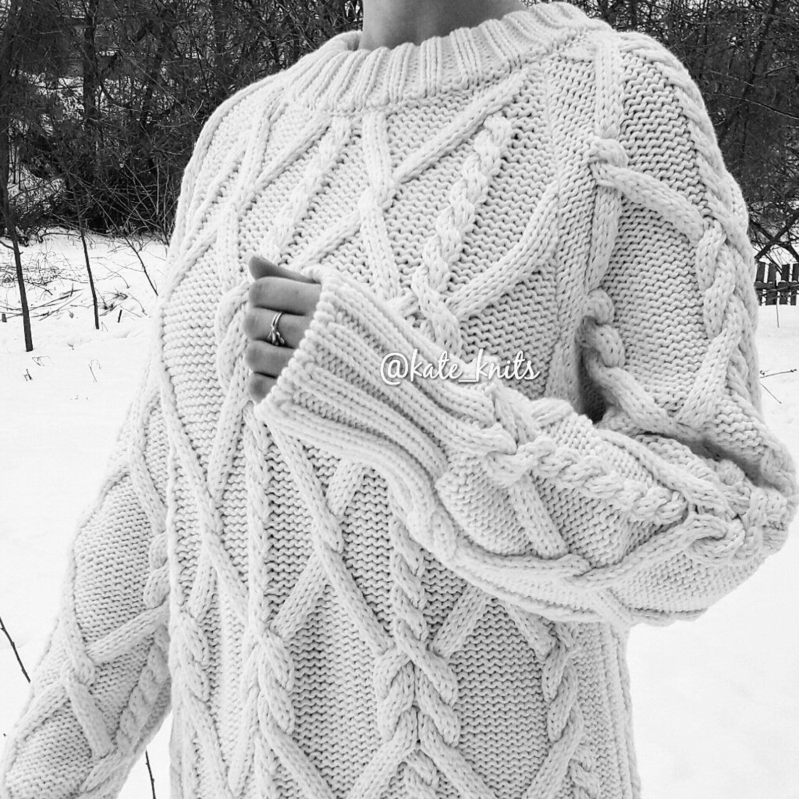 Emma Cable Knit Merino Wool Cardigan White