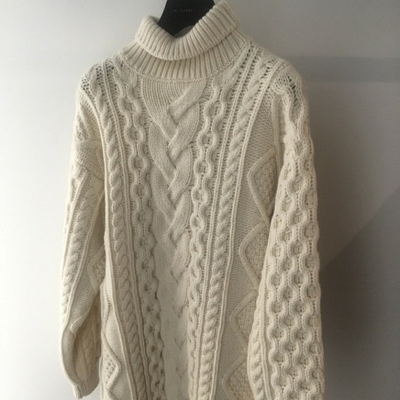 Cashmere Cable Knit Turtleneck Sweater Dress Fall Winter Knitted Long Sweater Etsy Canada