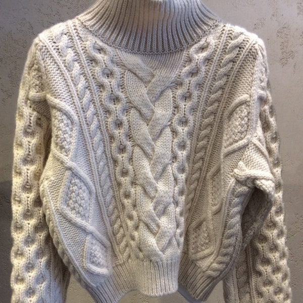 Cashmere Cable Knit Turtleneck Sweater - Gorgeous Fall Winter Sweater