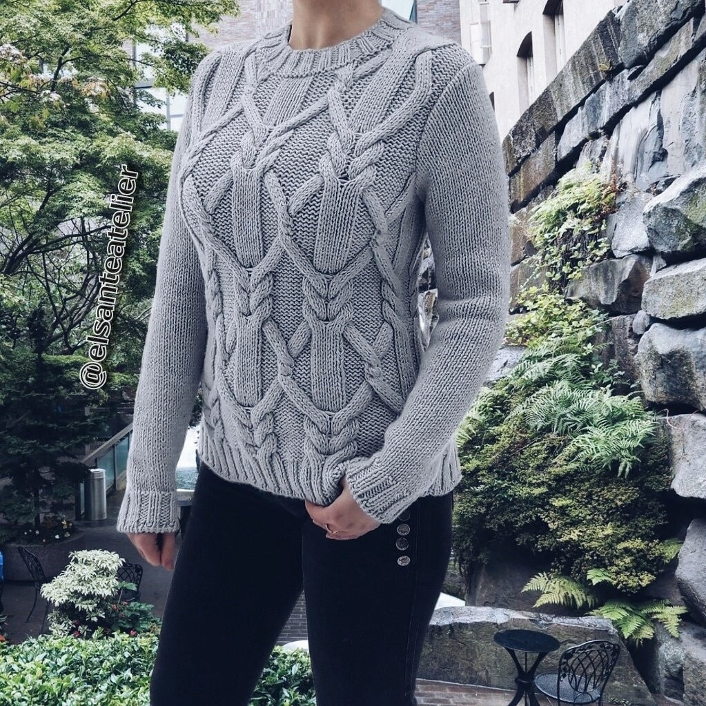 Cozy Warm Merino Wool Sweater - Cable Knit Handmade Sweater - Fall Winter Women's Clothes
