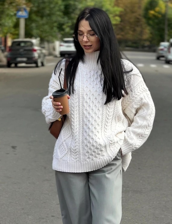 Cashmere Turtleneck White Mock Turtleneck Womens TAUT Ivory Mock