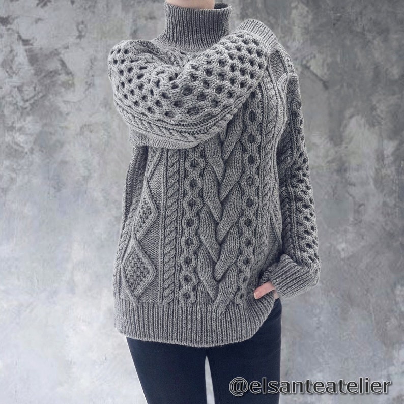 Cozy Turtleneck Chunky Knit Oversized Sweater Vest