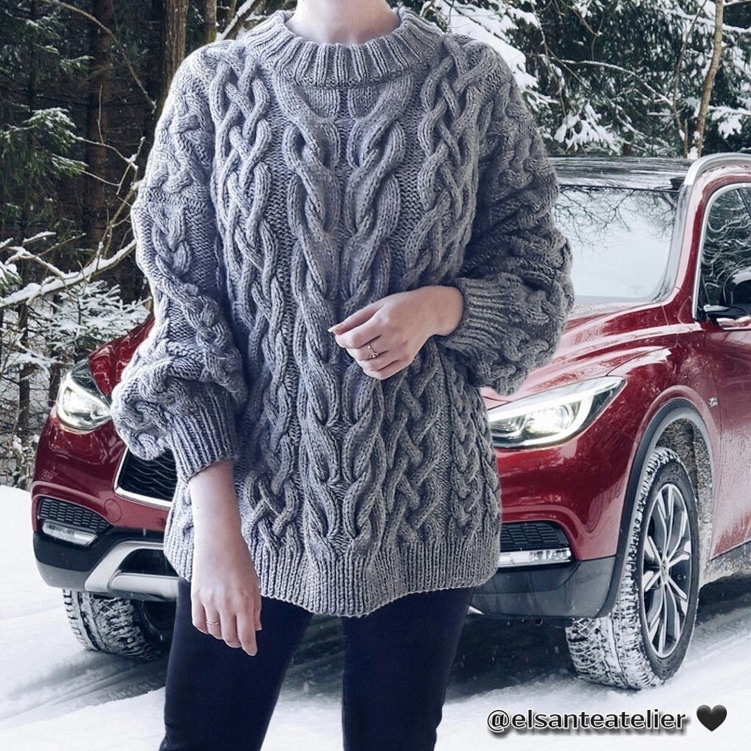 Knitting Pattern ⨯ Unisex Cable Sweater ⨯ Crew Neck