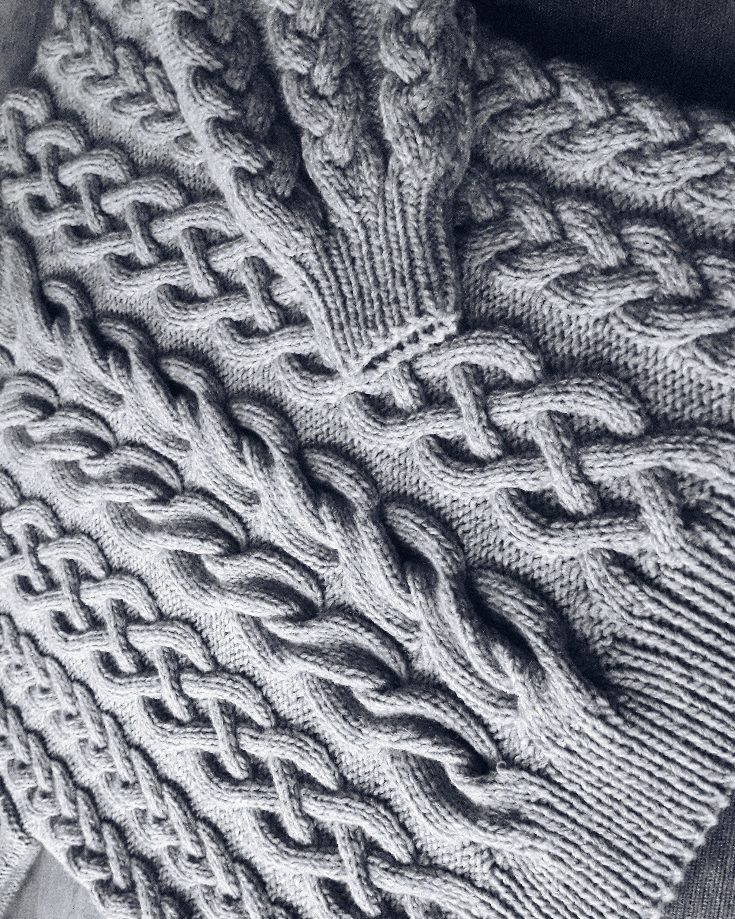 Wool Warm Cable Knit Sweater, Hand Knit Sweater, Chunky