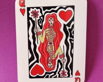 Queen of Hearts Sticker Laptop Decal