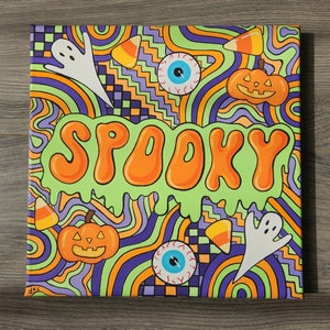 Spooky Trippy Halloween Painting