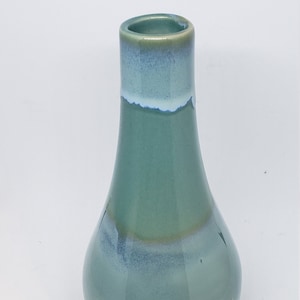 Vintage Early Mid-Century Green/Blue Drip Glaze Pottery Vase