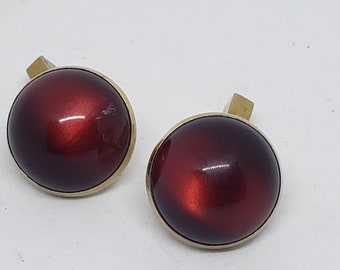 Vintage 40s Ruby Red Swank Cufflinks