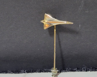 1970s "CONCORDE" Stick Pin 22K Gold Plated