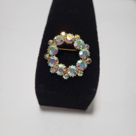 50s/60s Dazzling Vintage Circle Pin Sparkling Aro… - image 2