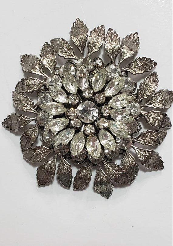 RARE! Miriam Haskell Grand Statement Brooch 3" - image 2