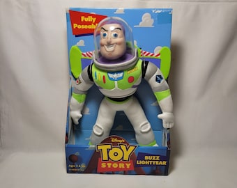 1996 Toy Story Buzz Lightyear 14 inch Poseable Soft Figure by Hasbro