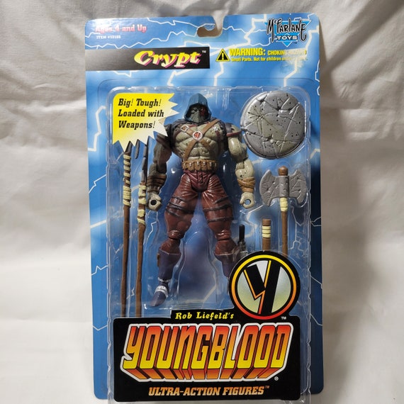 MINT! 1995 CRYPT Rob Liefeld's Youngblood Ultra-action Figure by