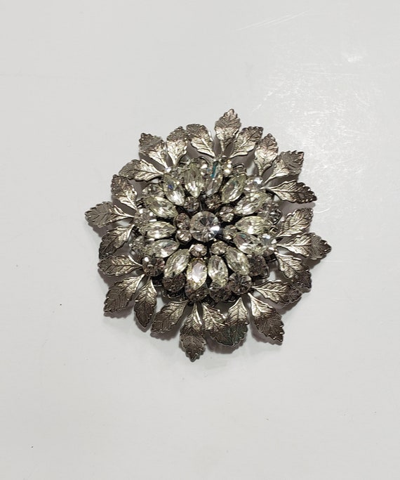 RARE! Miriam Haskell Grand Statement Brooch 3" - image 1