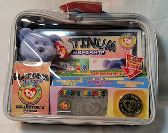 Vintage 1999 Sealed Beanie Babies Offiicial Club Platinum Edition