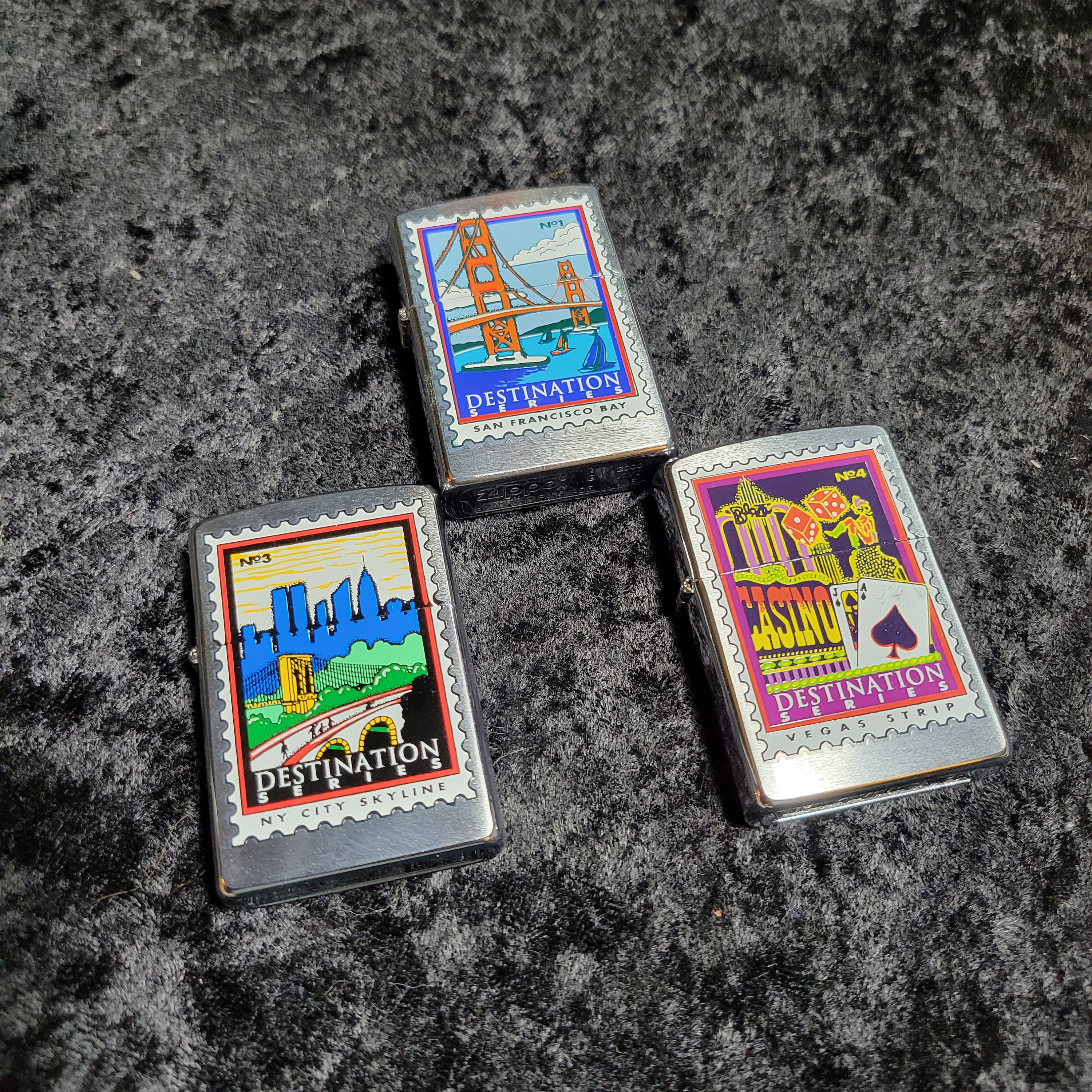 RARE! Mint! 90s Zippo Destination Series Lighters San