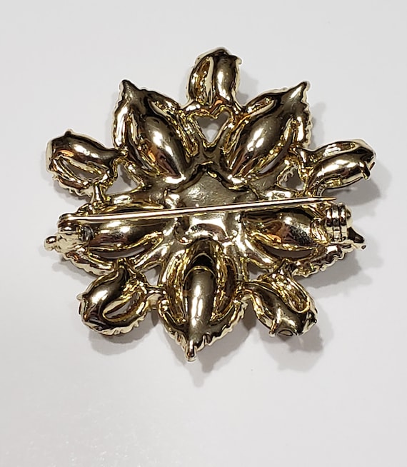 Mid-Century 50s Flower Bling Brooch Amazing Spark… - image 2