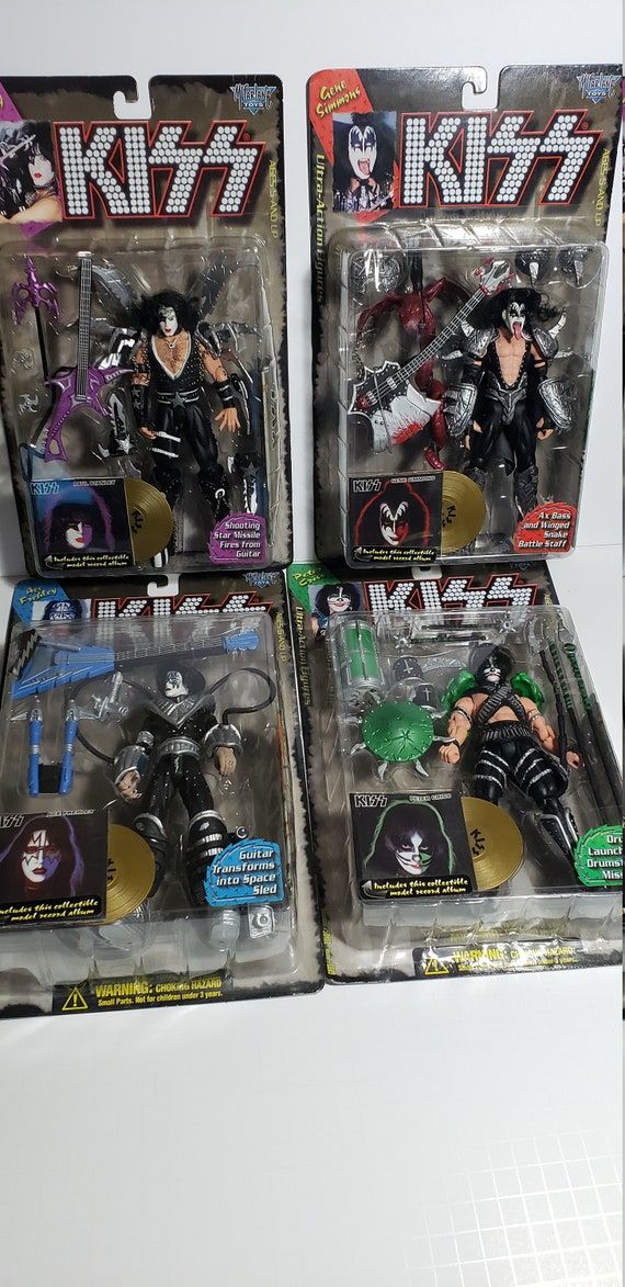 KISS 4pc Gold Record 1997 Action Figure Collection Mint