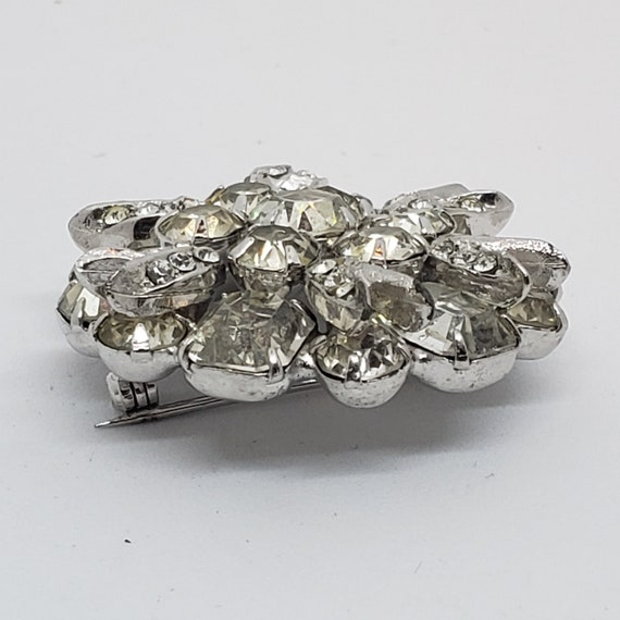 Vintage WEISS Ice Crystal Brooch 1950's - image 2