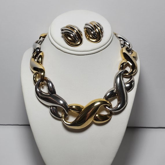 80s "GIVENCHY" Signed Big-Bold Statement Necklace… - image 2
