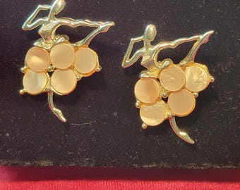 Paire d'épingles ballerine vintage années 50/60, ton argenté