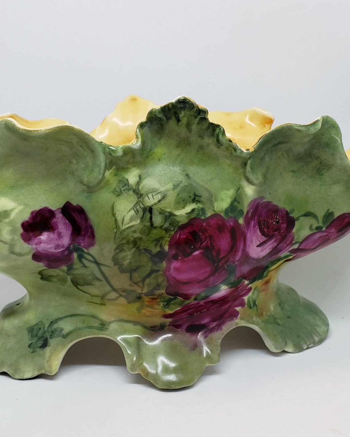 Art Nouveau Porcelain Mantle Vase Etsy