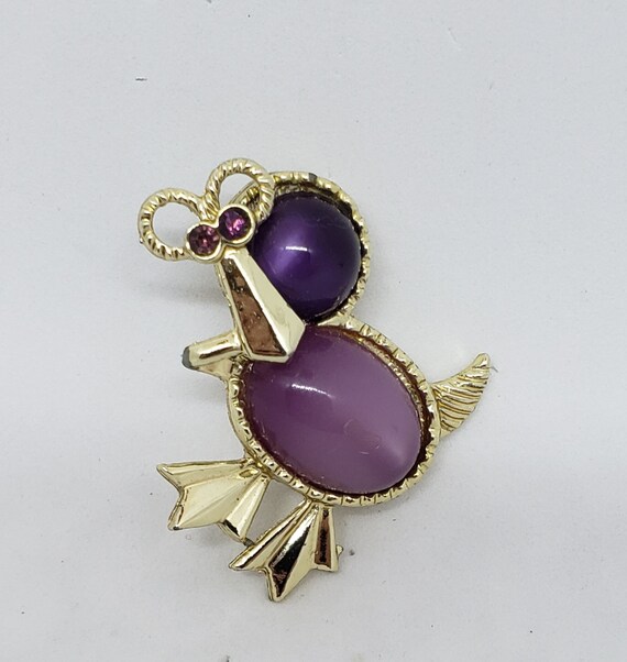 60's Stylized Quirky Bird Pin - image 1