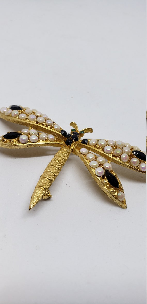 Awesome Vintage Golden Dragonfly - image 8