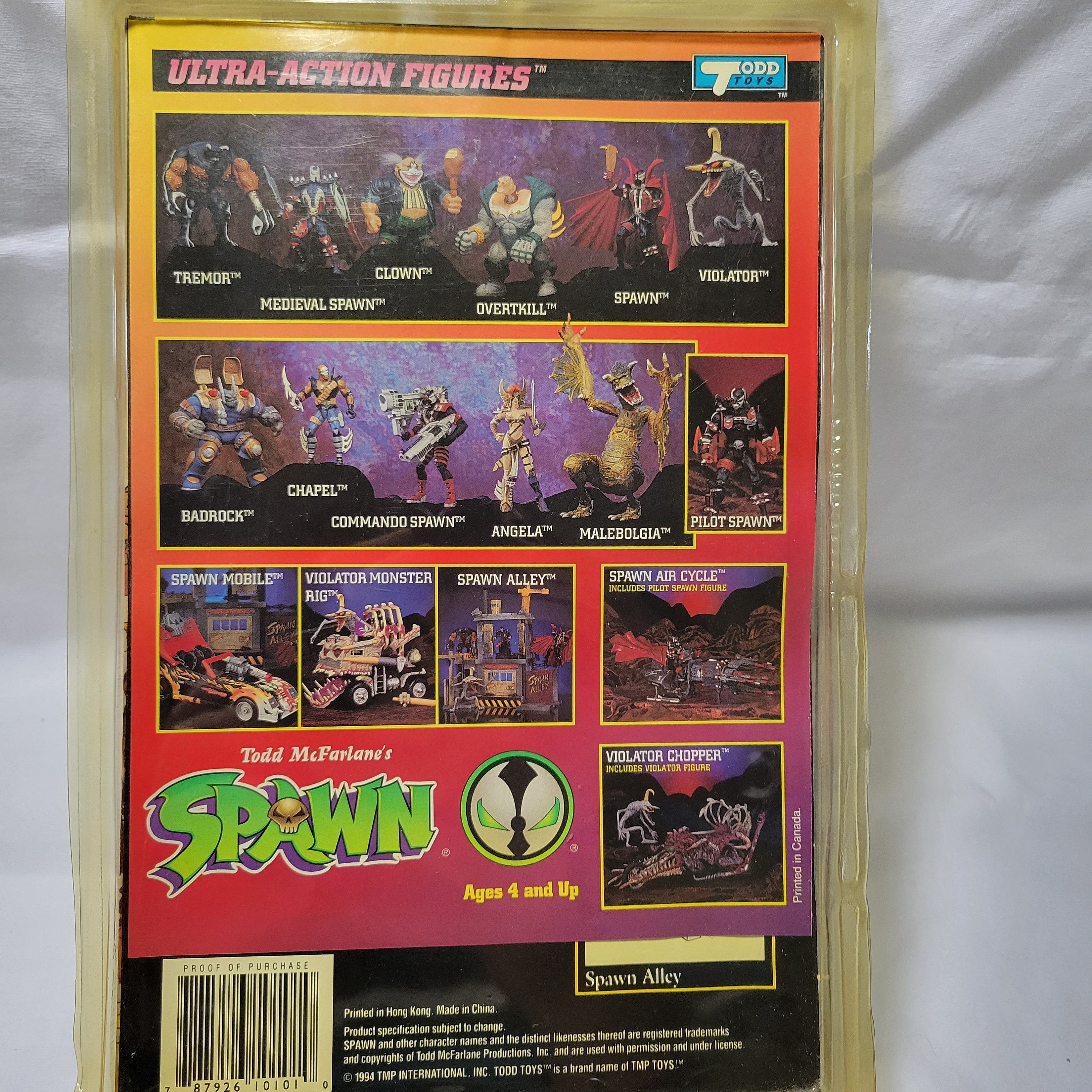 MINT! 1994 SPAWN UNMASKED (a.k.a. Hamburger Face) 1st Edition