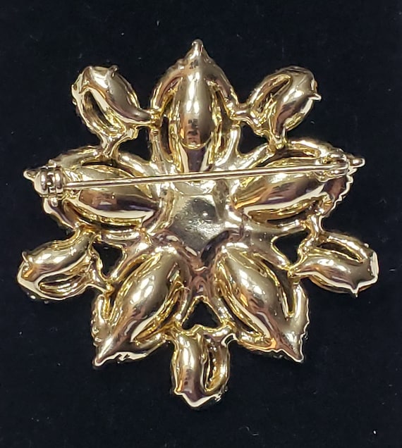 Mid-Century 50s Flower Bling Brooch Amazing Spark… - image 5