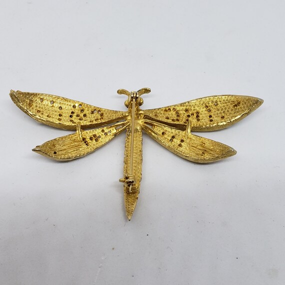 Awesome Vintage Golden Dragonfly - image 6