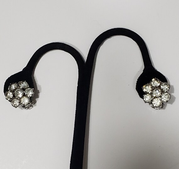 50's WEISS Ice Crystal Clip-On Earrings