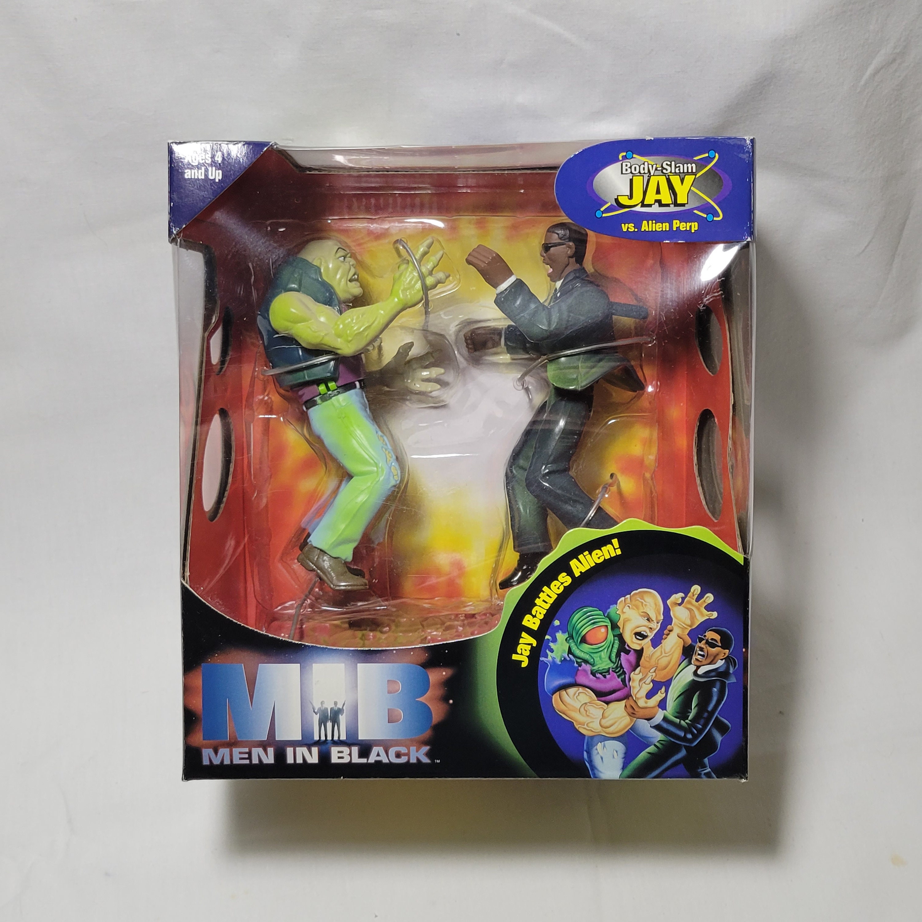 MINT! 1997 Men in Black Body-slam Jay Vs. Alien Perp by Galoob 