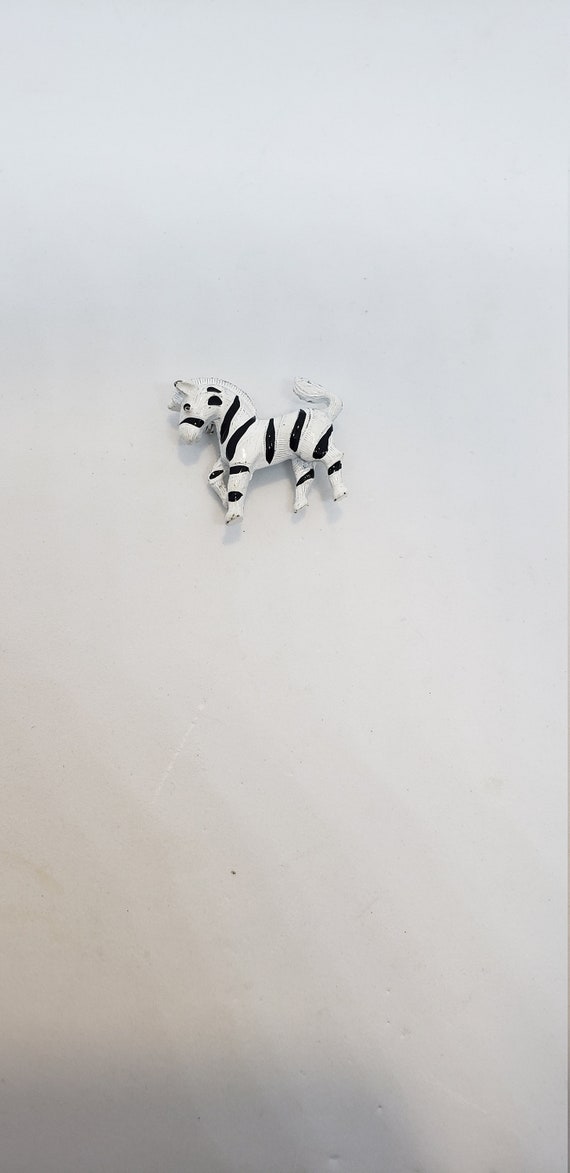 Cute Vintage Zebra Pin 60's/70's - image 4