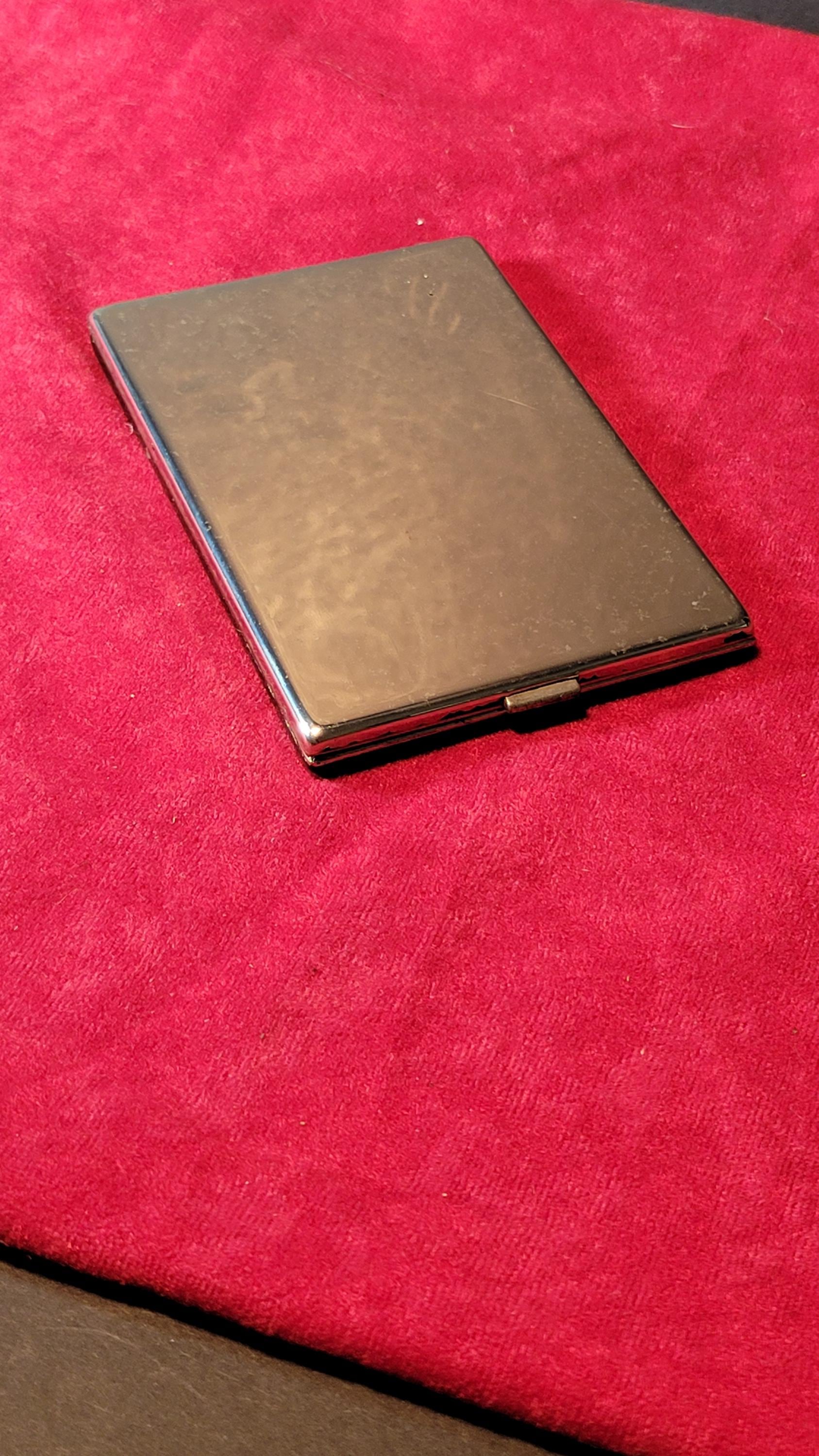 1940s U. S. Zone Germany Cigarette Case Silver/black