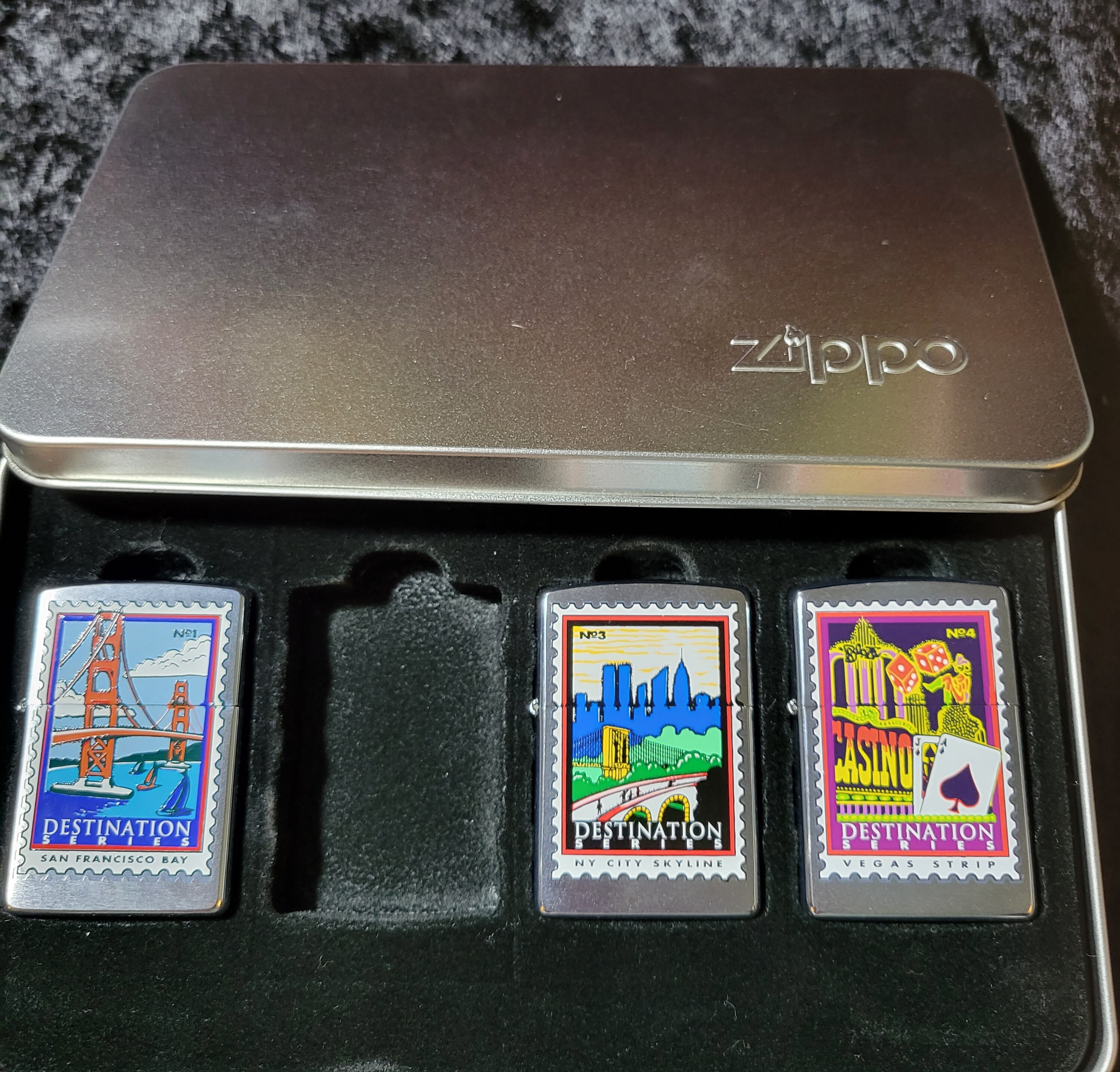 RARE! Mint! 90s Zippo Destination Series Lighters San Francisco