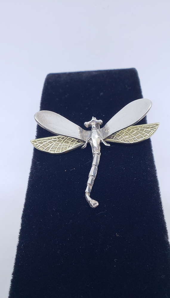 Vintage Sterling Silver Dragonfly Pin/Pendant "UNIQUE Artistic Design"