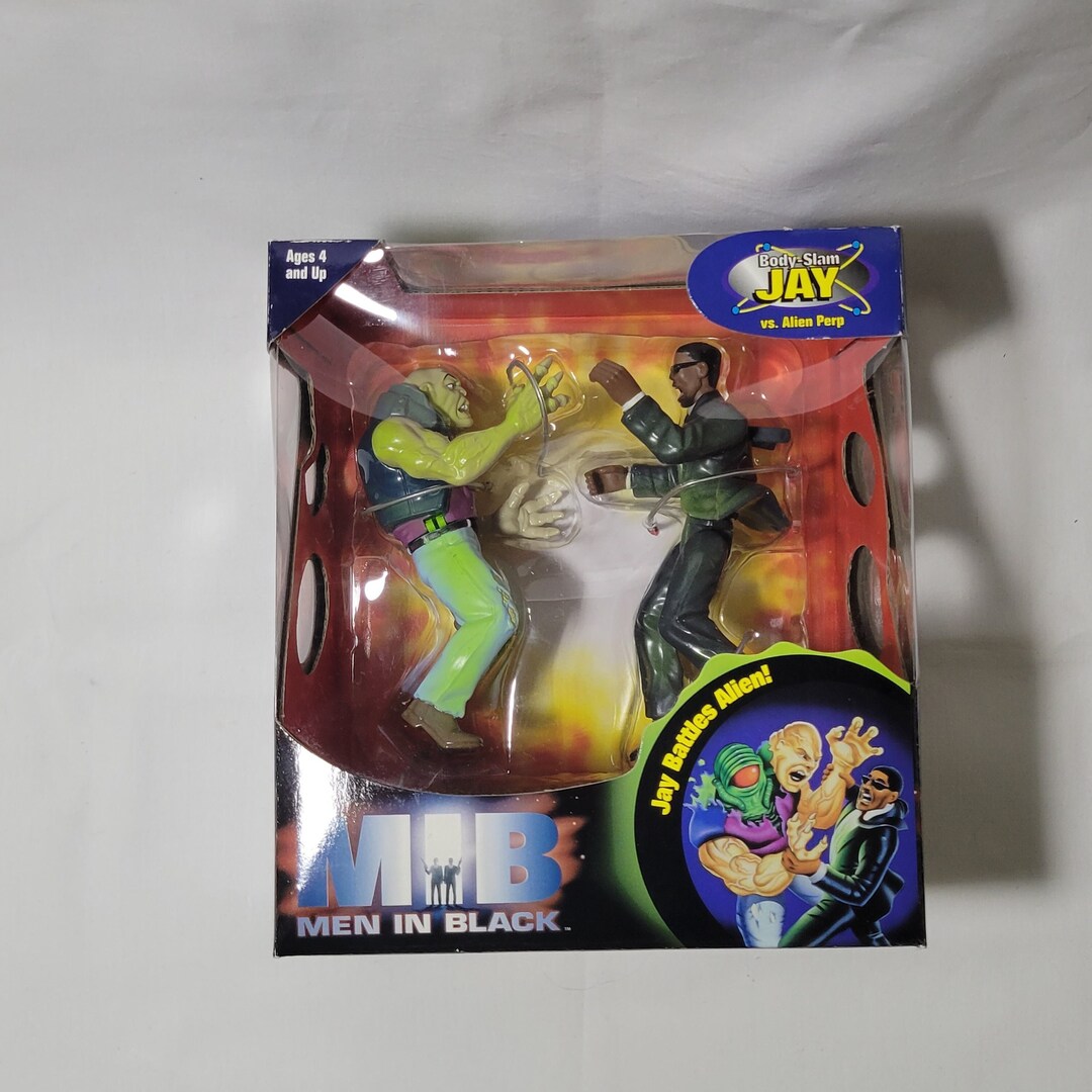 MINT! 1997 Men in Black Body-slam Jay Vs. Alien Perp by Galoob