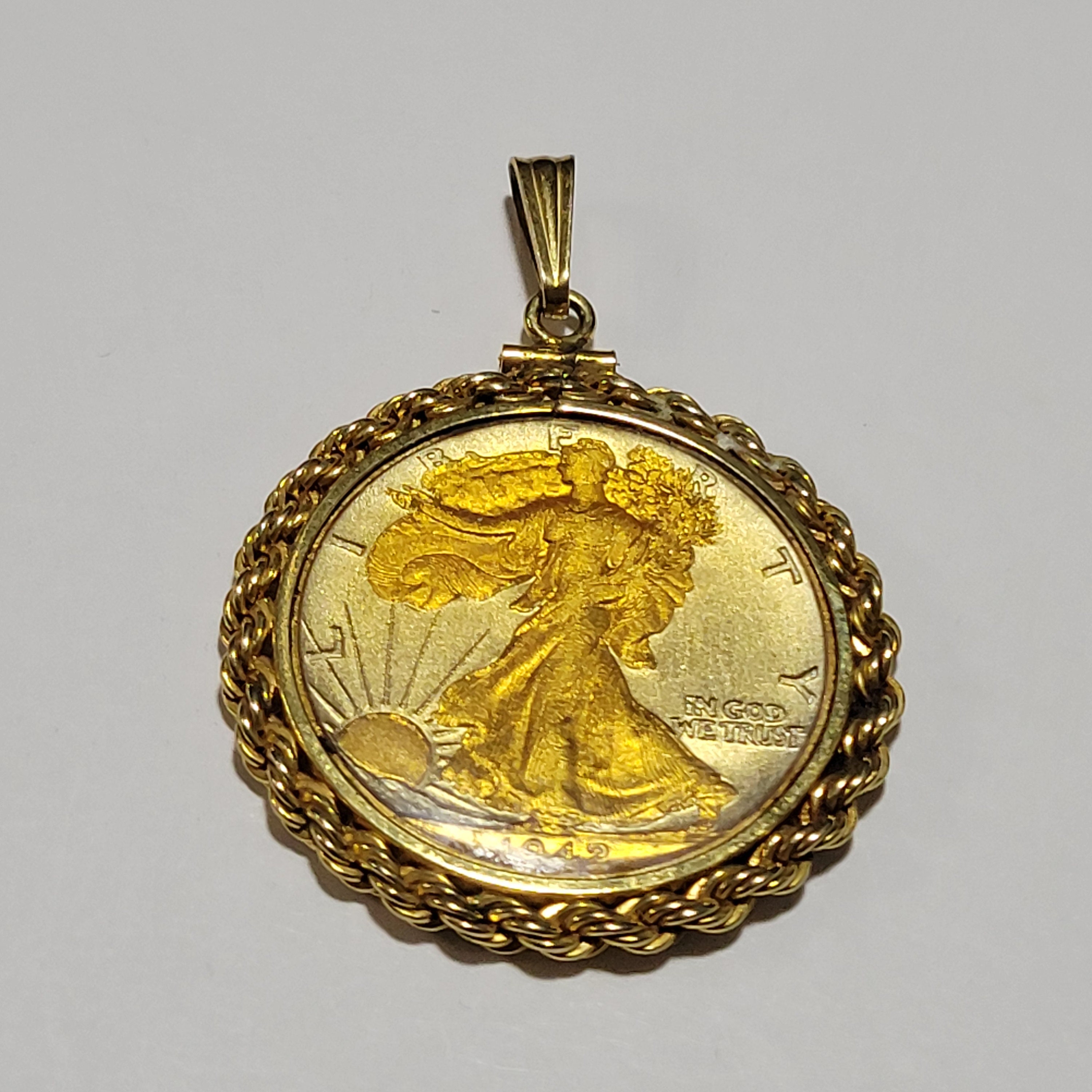 1/20 12k GF W.R.C. 1942 Walking Liberty Silver Half Dollar Gold