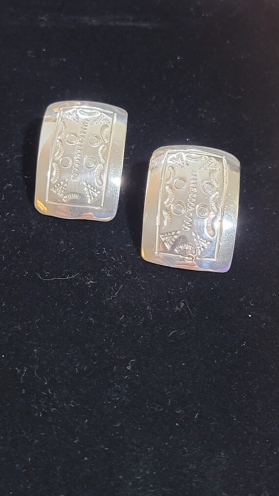Pince De Cravate Vintage En Argent Sterling Taxco Mexique - Signée Orvelo, Très Bon état