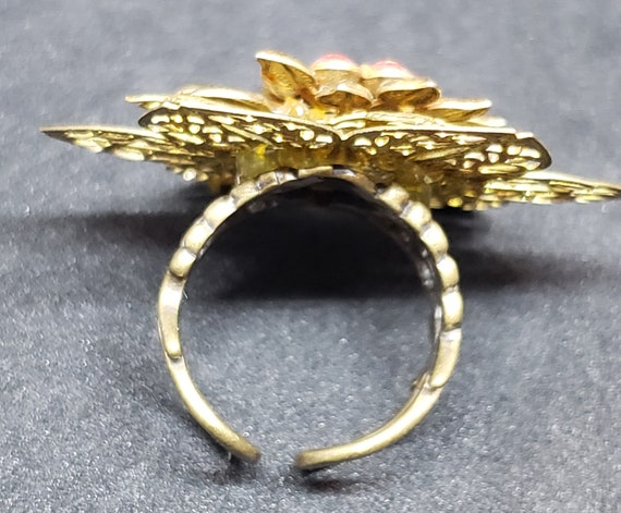 ONE Of A KIND! Vintage Repurposed Adjustable Ring… - image 3