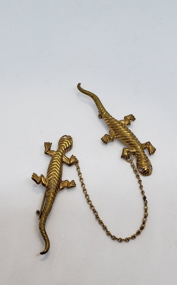 Vintage Chatelaine Lizard Pins