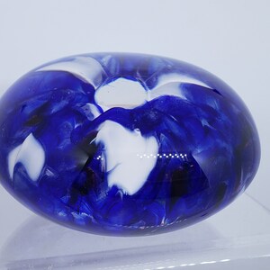 Signed L.C. Roff Vintage Cobalt Art Glass Paperweight - Etsy