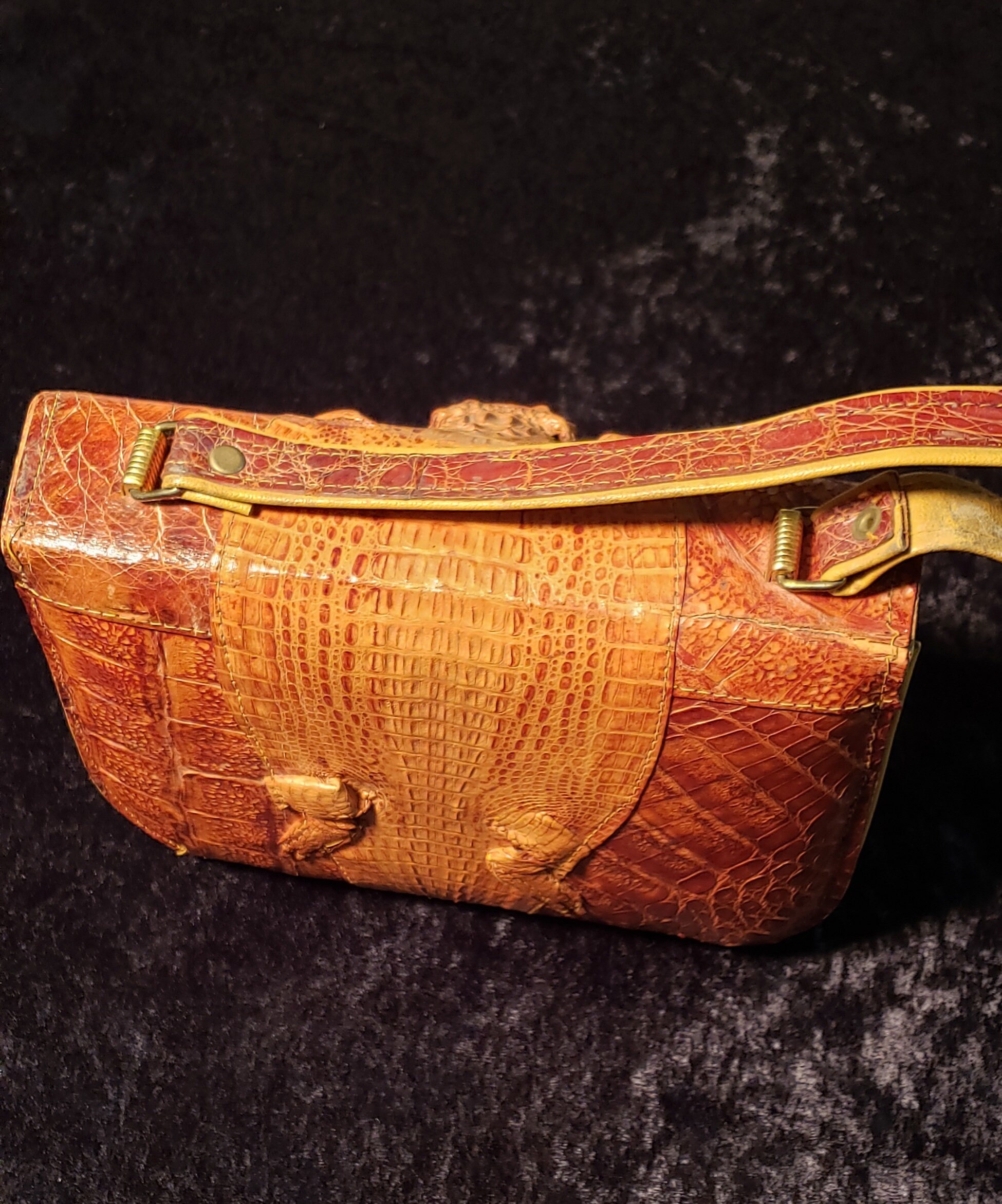 40s/50s Florida Alligator Handbag Chic Vintage Fashion! Miami USA 
