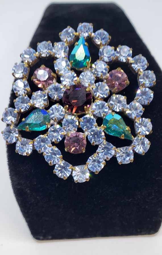 CZECH Crystal Vintage Brooch - image 2