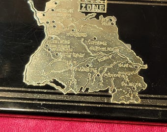 1940s U. S. Zone Germany Cigarette Case Silver/black