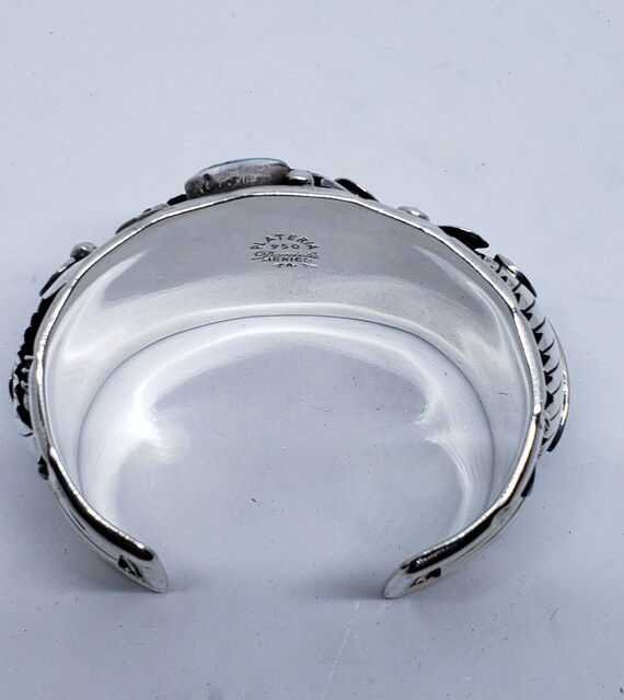Bracelet mexicain vintage à panneaux en argent sterling - En vente sur F